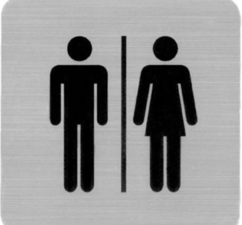 Φωτογραφία προϊόντος: OEM Πινακίδα WC Ανδρών / Γυναικών Αλουμινίου