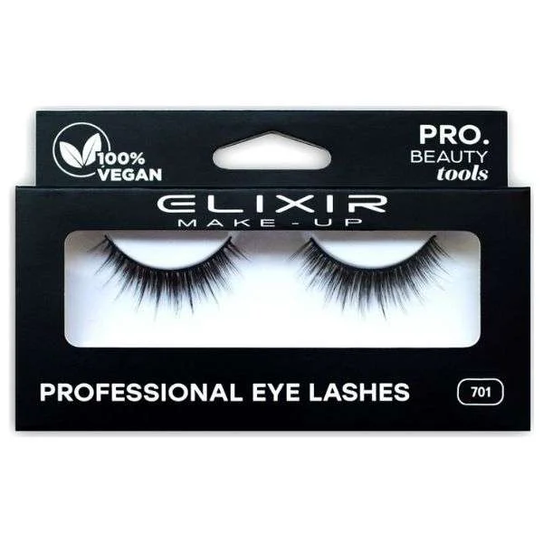 Φωτογραφία προϊόντος: Elixir Professional Eye Lashes 701 Βλεφαρίδες για Μήκος + Όγκο Black 100% Vegan