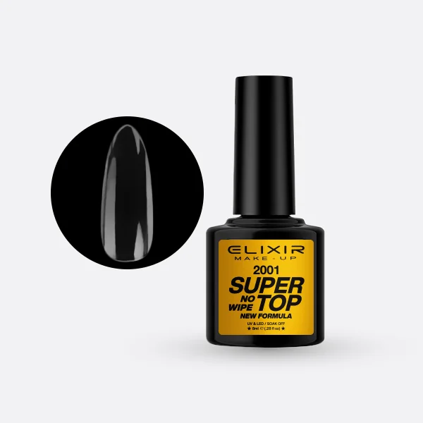 Φωτογραφία προϊόντος: Elixir Makeup Elixir Make-Up Semigel Nail Polish (Super Top Coat – No Wipe) #2001