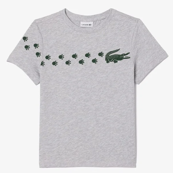 Φωτογραφία προϊόντος: T-shirt παιδικό Lacoste Footsteps Croco Grey