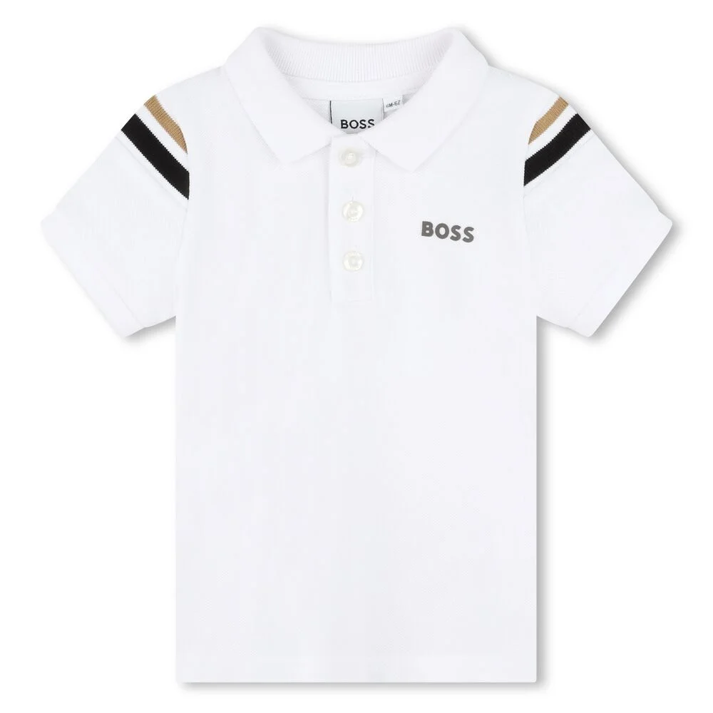 Φωτογραφία προϊόντος: Παιδικό μπλουζάκι Polo BOSS Κοντομάνικο White Stripes