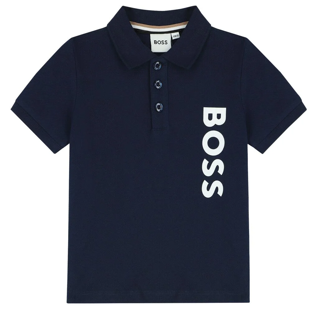 Φωτογραφία προϊόντος: Παιδικό μπλουζάκι Polo BOSS Κοντομάνικο Navy Blue