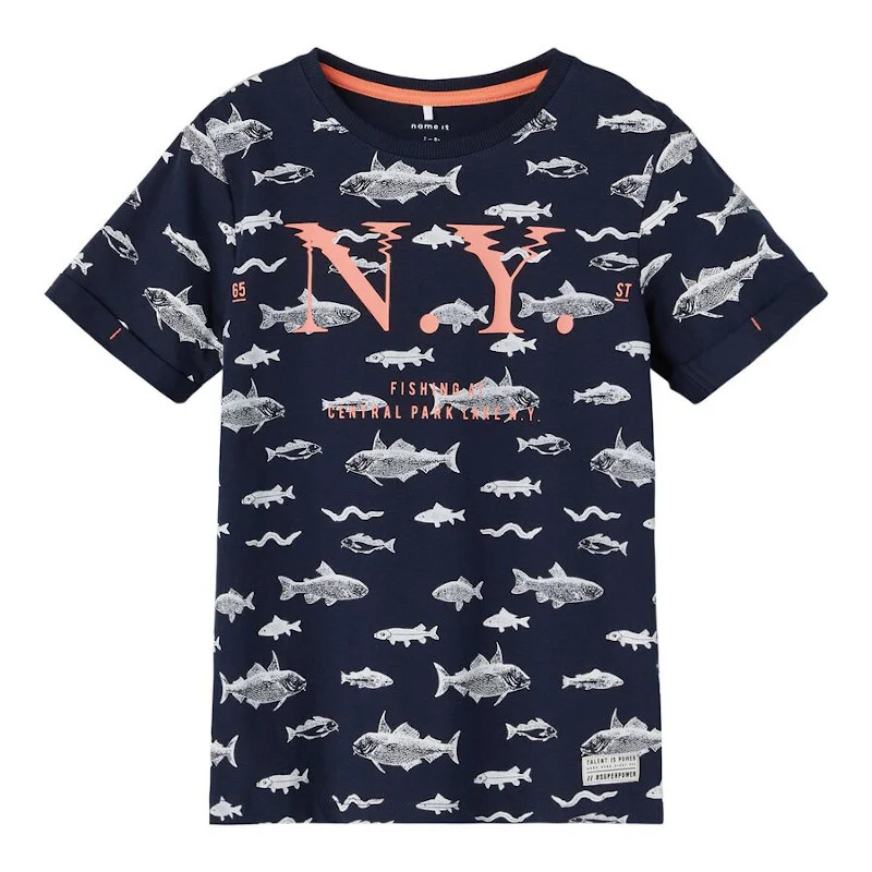 Φωτογραφία προϊόντος: T-shirt παιδικό Name It Fishing in N.Y.
