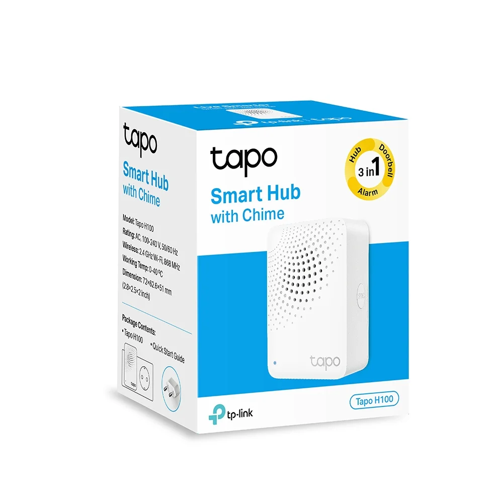 Φωτογραφία προϊόντος: ΤΡ-LΙΝΚ TP-Link Tapo H100 Έξυπνο Hub με Κουδούνισμα και Ασύρματο Συναγερμό