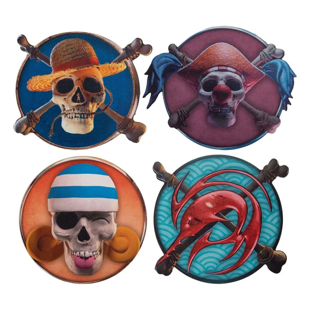 Φωτογραφία προϊόντος: Cinereplicas Σουβέρ One Piece Set of 4 coasters Characters 1 - CR4190