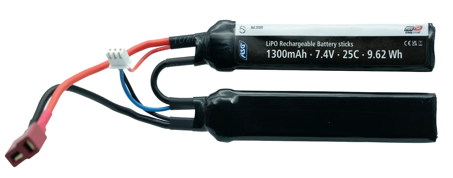 Φωτογραφία προϊόντος: ASG ΜΠΑΤΑΡΙΑ ΕΠΑΝΑΦ.SOFT 7.4v Li-Po Battery 1300 mAh, 25C, 2 stick, TP