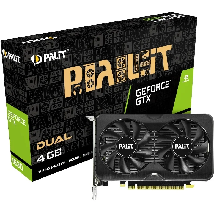 Φωτογραφία προϊόντος: Palit GeForce GTX 1630 4GB GDDR6 Dual Κάρτα Γραφικών PCI-E x16 3.0 με HDMI και 2 DisplayPort