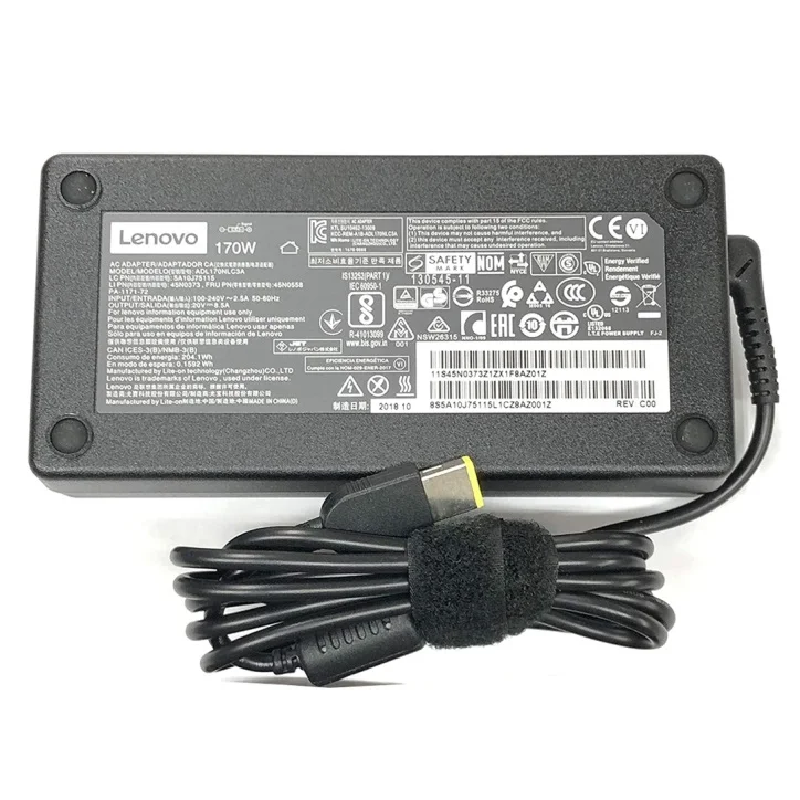 Φωτογραφία προϊόντος: Τροφοδοτικό Lenovo 20V 8.5A 170W (USB) με προαιρετικό καλώδιο τροφοδοσίας