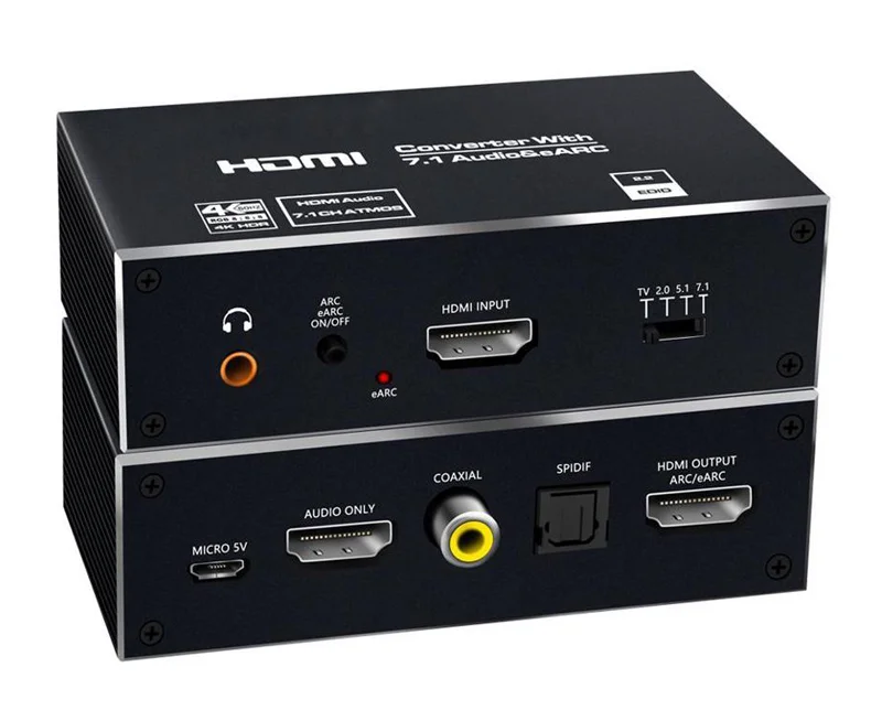 Φωτογραφία προϊόντος: UNBRANDED HDMI audio extractor CAB-H151, 7.1 Audio, 4K/60Hz, eARC, μαύρο