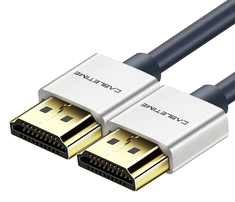 Φωτογραφία προϊόντος: CABLETIME καλώδιο HDMI 2.0 AV540, gold plated, 32AWG, 4K, 1m, μπλε