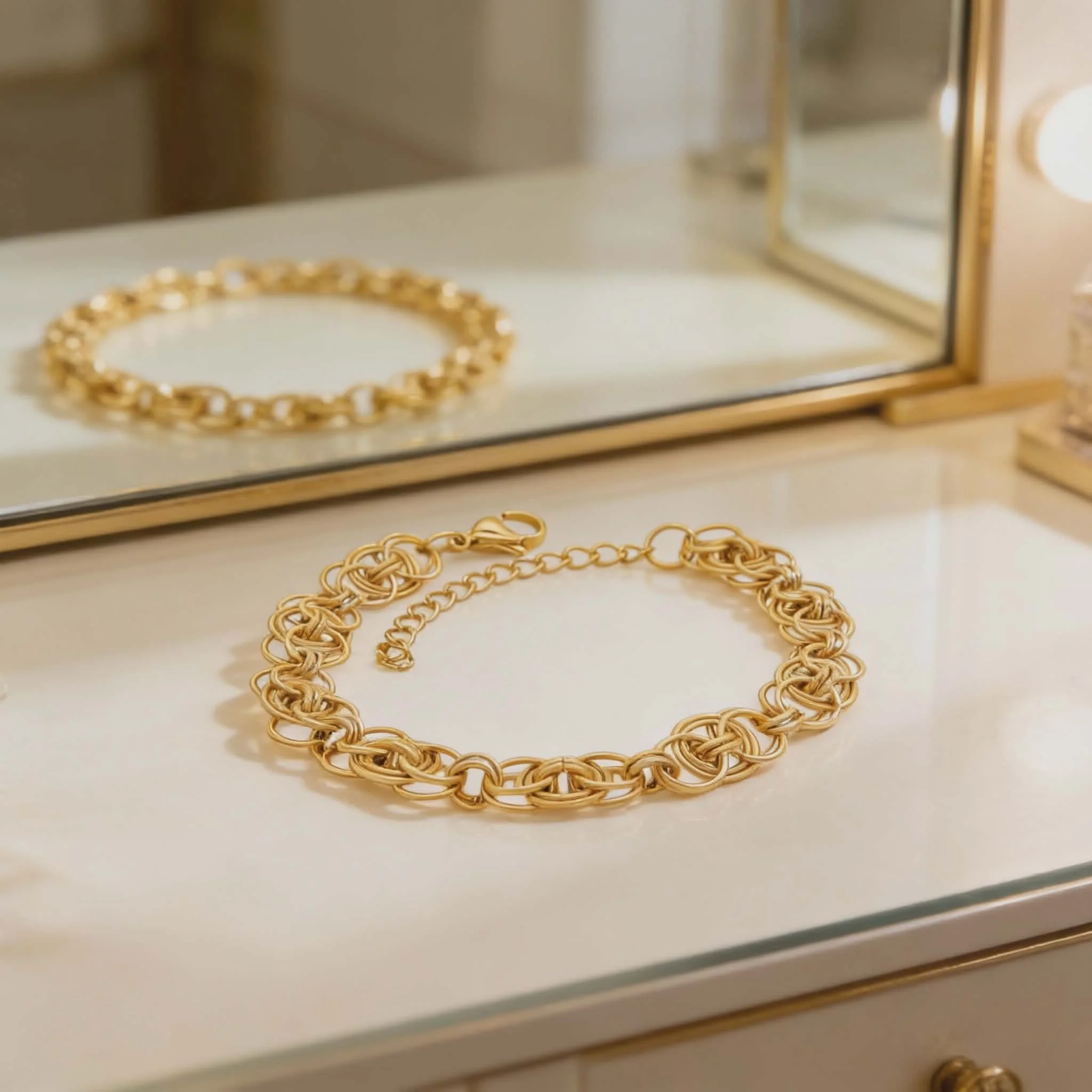 Φωτογραφία προϊόντος: LAVORE Gold Braided Chain Bracelet