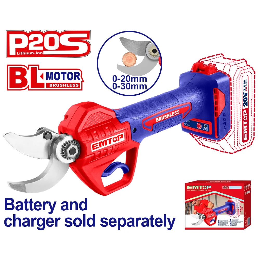 Φωτογραφία προϊόντος: EMTOP BRUSHLESS ΚΛΑΔΕΥΤΗΡΙ Φ30mm ΜΠΑΤΑΡΙΑΣ ΛΙΘΙΟΥ 20V ELSL20305