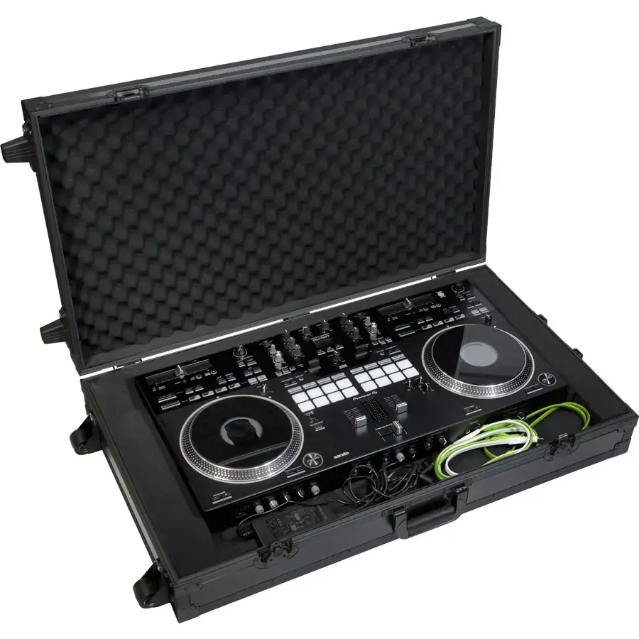 Φωτογραφία προϊόντος: WALKASSE W-CONTROL-XLB Flight case Pick n Pluck foam XDJ-XZ, XDJ-RX3, PRIME4+ (Trolley + Wheels) black.
