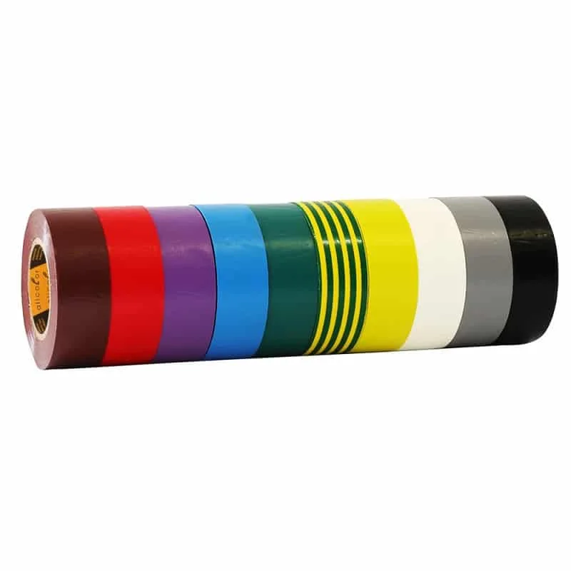 Φωτογραφία προϊόντος: ALLCOLOR GAFFER-TAPE PVC-Insulation-Tape Tower - 10x 19mm x 10m rainbow