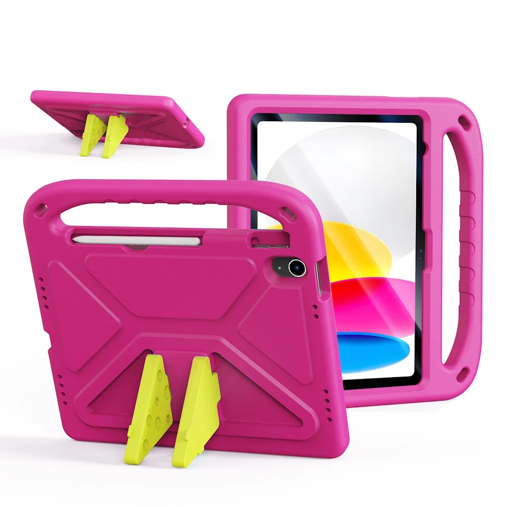 Φωτογραφία προϊόντος: Dux Ducis Puff Series Kids EVA Θήκη για iPad 10 (2022) / 11 (2025) με Βάση Στήριξης - Pink
