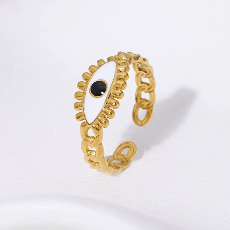 Φωτογραφία προϊόντος: Peach Jewelry Δαχτυλίδι Απλό Στυλ Γεωμετρικό Χρώμα Χρυσό από Ανοξείδωτο Ατσάλι 304 Κοίλο