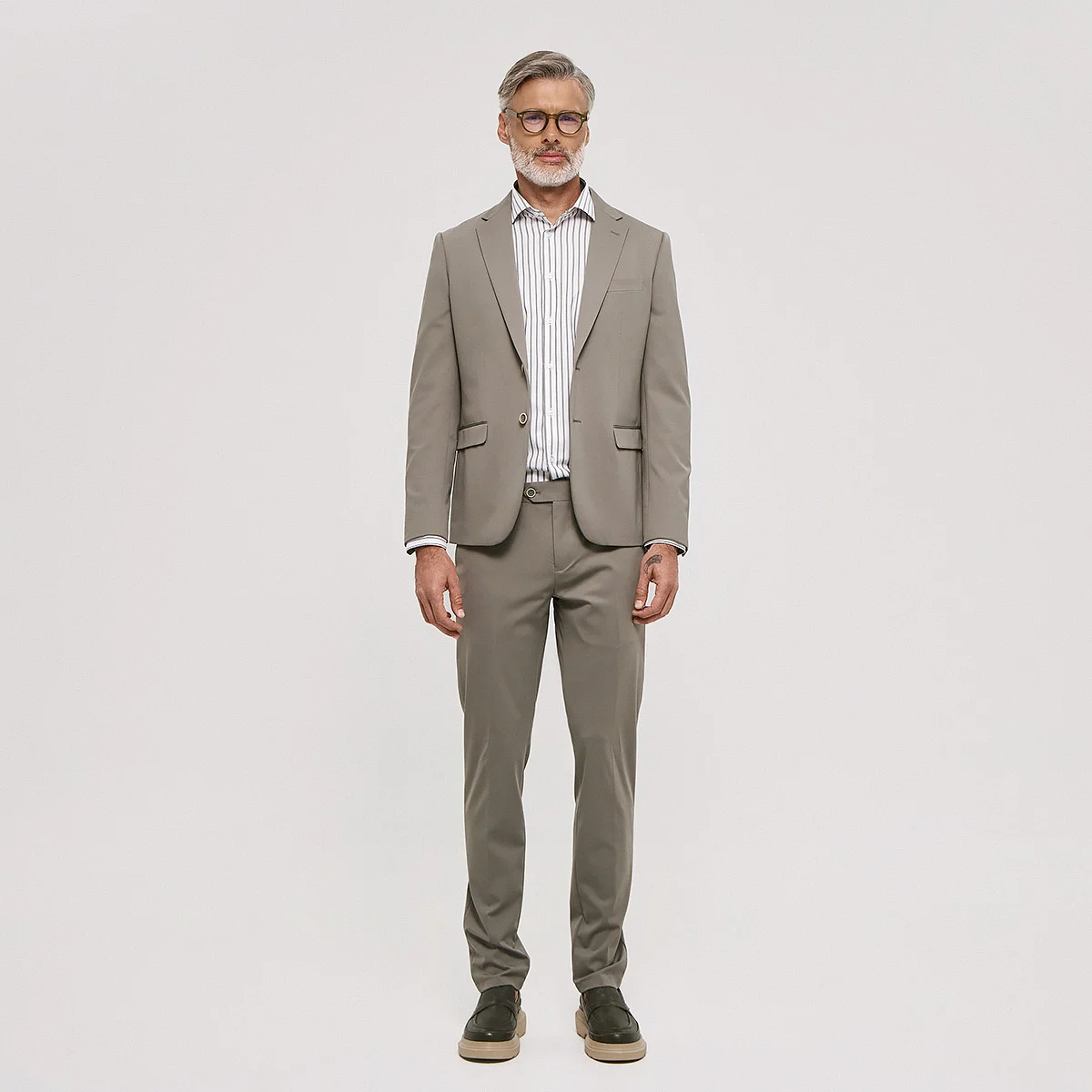 Φωτογραφία προϊόντος: Slim Fit Ανδρικό Κοστούμι Sogo Greige