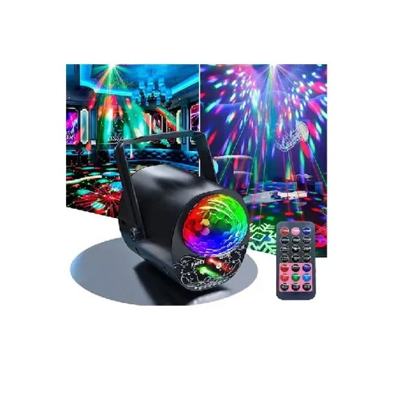 Φωτογραφία προϊόντος: OEM Φωτορυθμικό LED RGB 9W με Τηλεχειριστήριο Andowl Q-RG66 Μαύρο