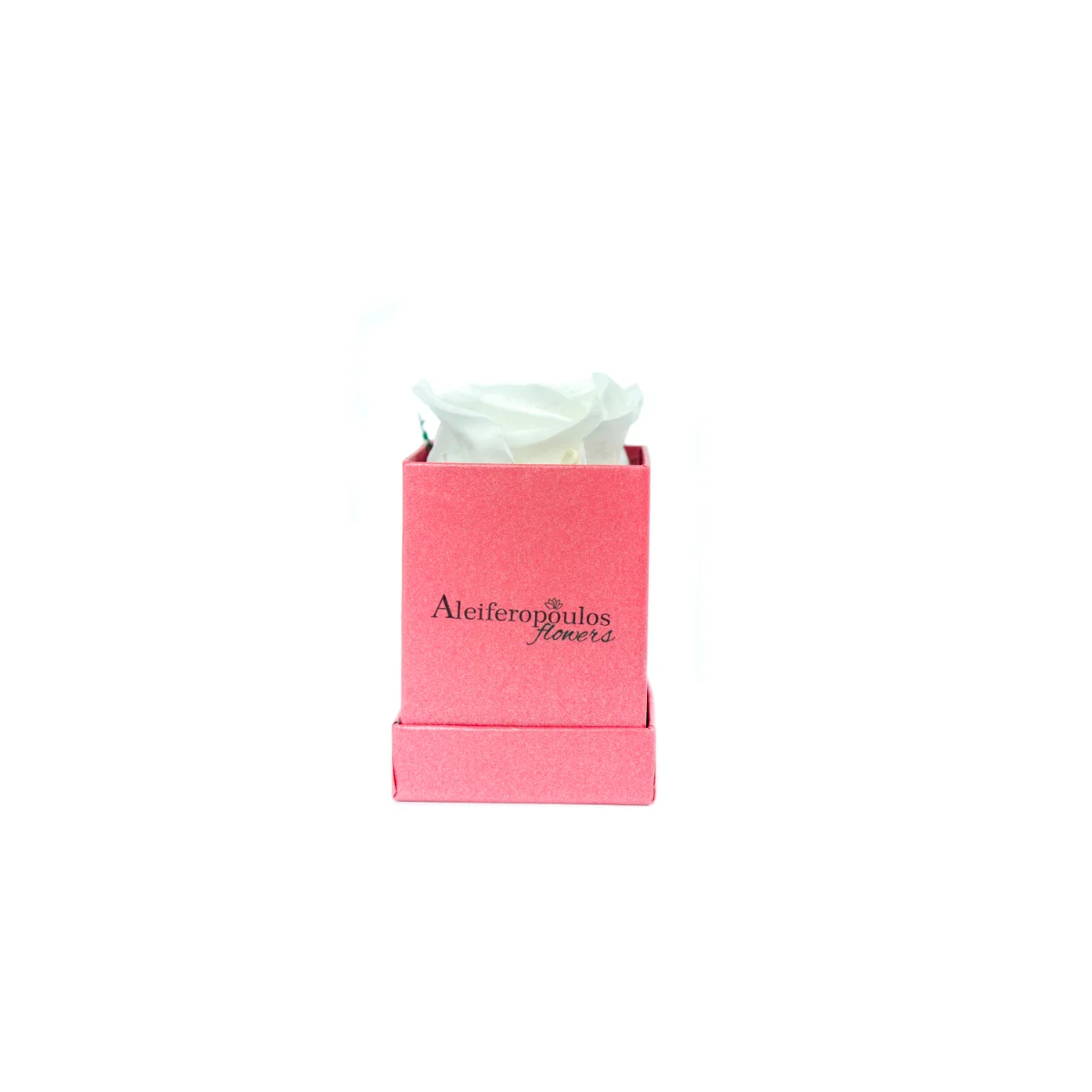 Φωτογραφία προϊόντος: Aleiferopoulos Flowers Forever Rose Dejuiced White Rose In Red Box Forever Rose (RB119)