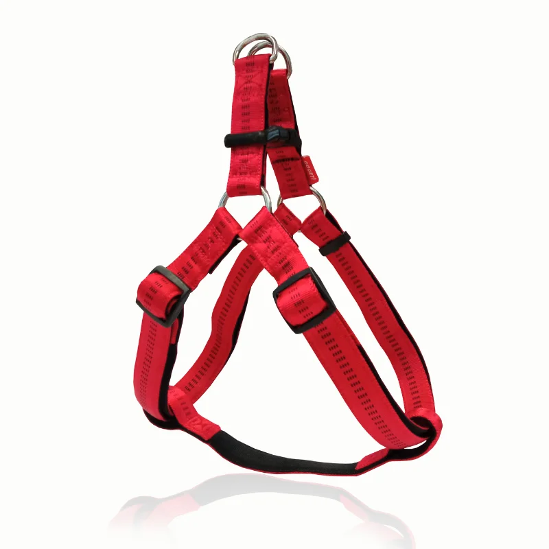 Φωτογραφία προϊόντος: Pet Interest Σαμάρι Σκύλου Stripes Harness with Soft Filling Κόκκινο || Medium
