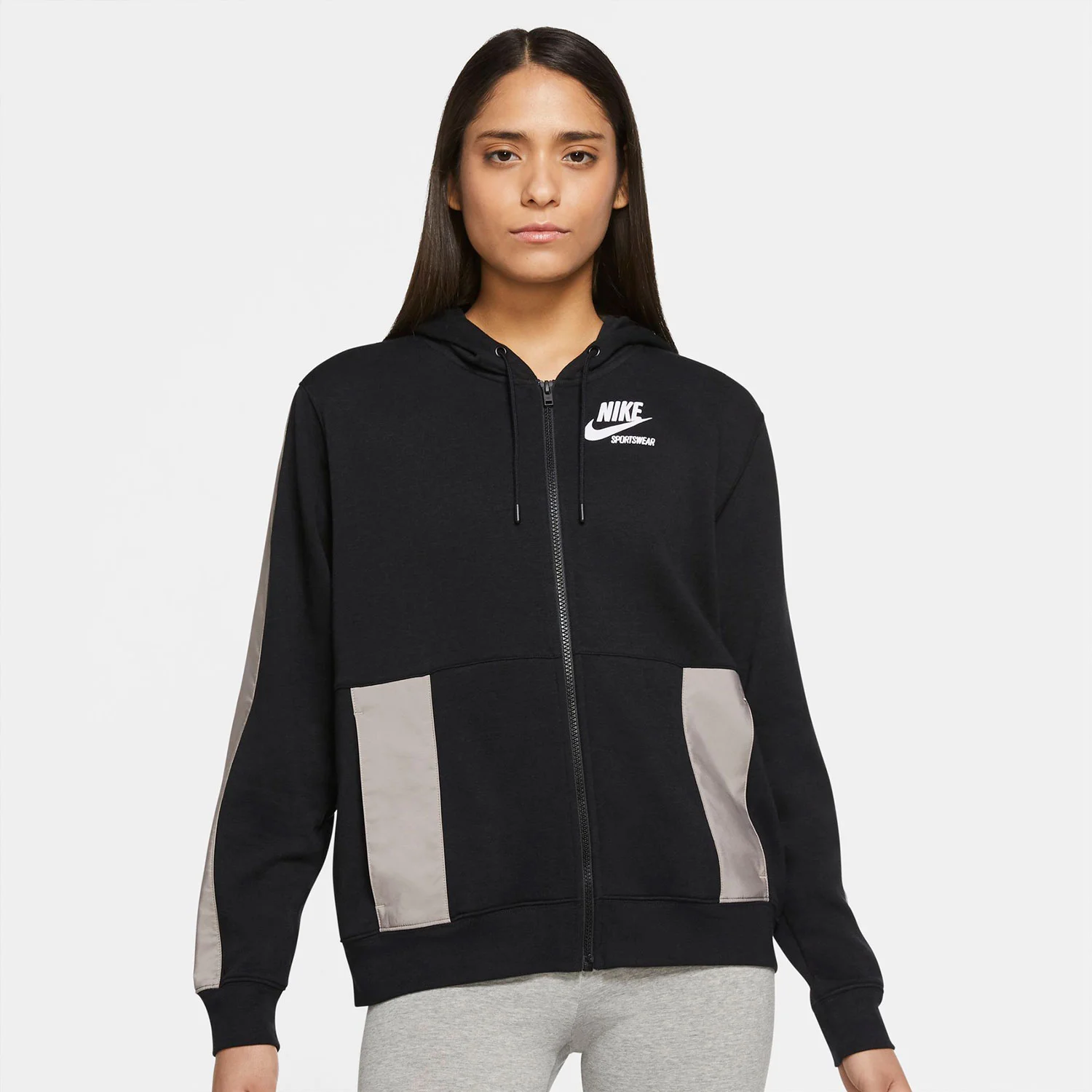 Φωτογραφία προϊόντος: NIKE SPORTSWEAR HERITAGE FULL-ZIP HOODIE ΜΑΥΡΟ