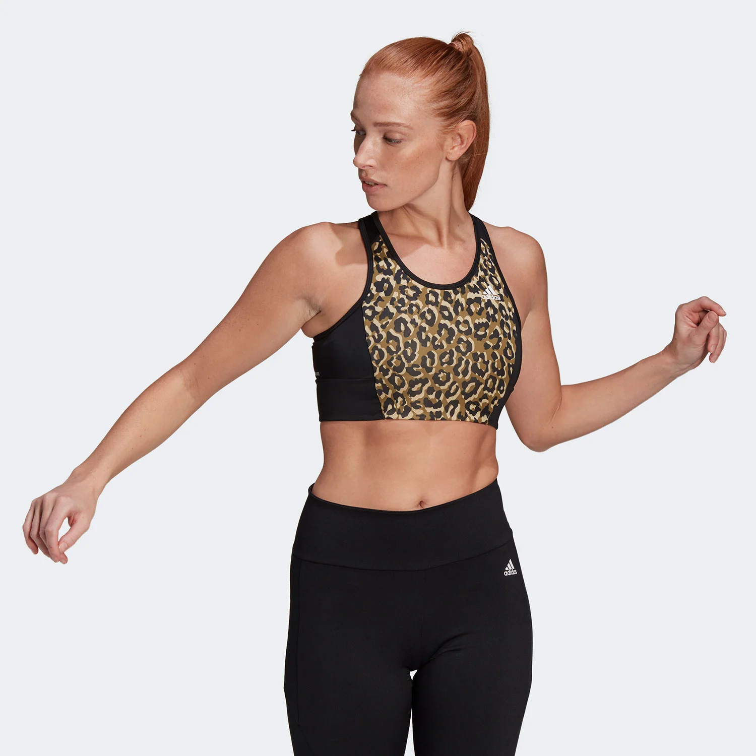 Φωτογραφία προϊόντος: ADIDAS PERFORMANCE AEROREADY DESIGNED 2 MOVE LEOPARD PRINT BRA TOP ΜΑΥΡΟ