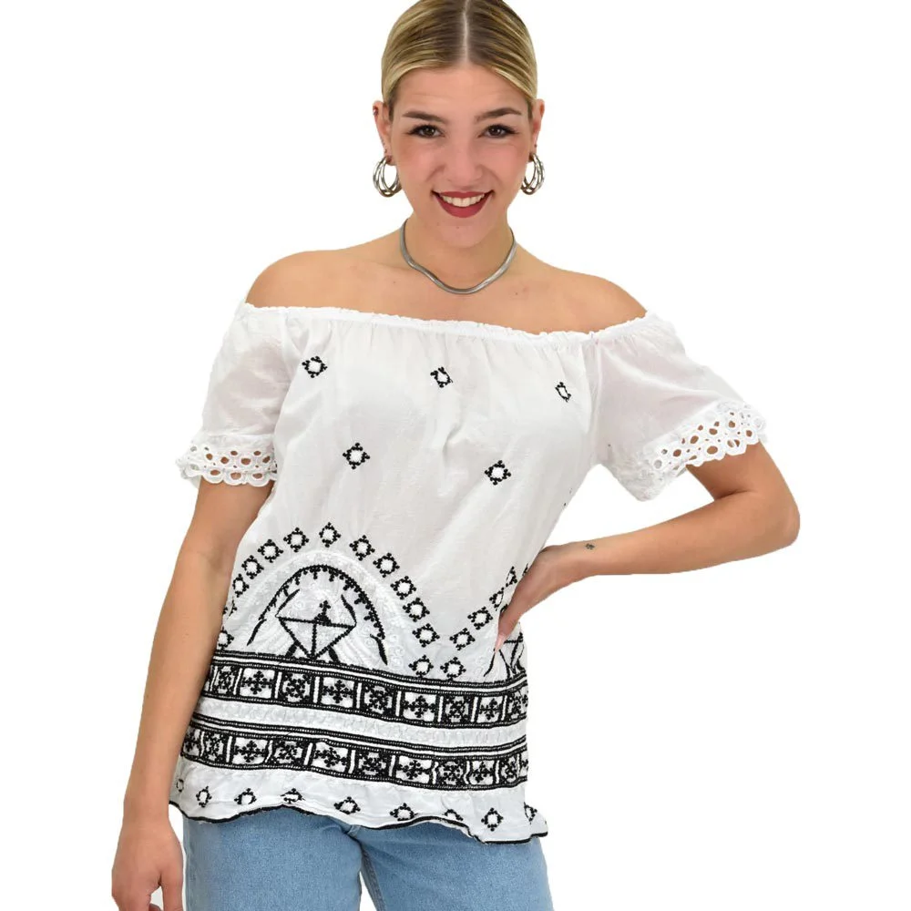 Φωτογραφία προϊόντος: Potre Γυναικεία μπλούζα boho / Λευκό