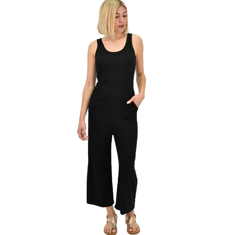 Φωτογραφία προϊόντος: First Woman Ολόσωμη φόρμα zip culotte / Μαύρο
