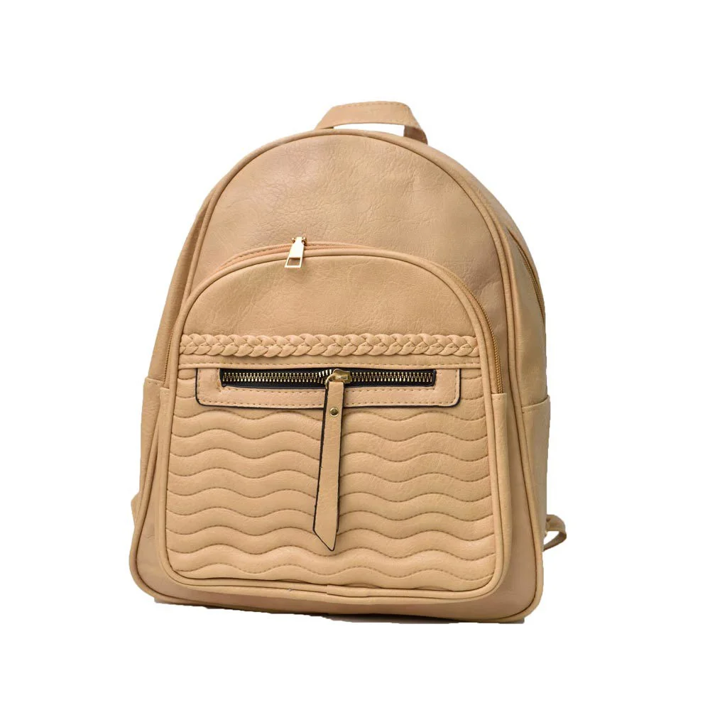 Φωτογραφία προϊόντος: Potre Γυναικεία τσάντα backpack με σχέδιο πλεξουδάκι / Μπεζ