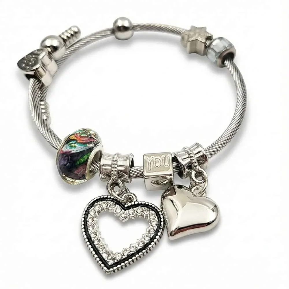 Φωτογραφία προϊόντος: OEM Hearts charms bracelet γυναικείο βραχιόλι