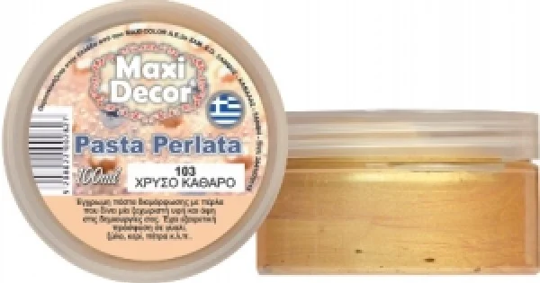 Φωτογραφία προϊόντος: ΠΑΣΤΑ ΠΕΡΛΕ (PASTA PERLATA) ΧΡΥΣΟ ΚΑΘΑΡΟ 103 MAXI DECOR 100ml 253994