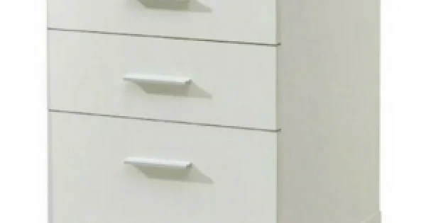 Φωτογραφία προϊόντος: Συρταριέρα NEXTDECO 13867 λευκή με 3 συρτάρια & κλειδαριά Υ60x40x44εκ.