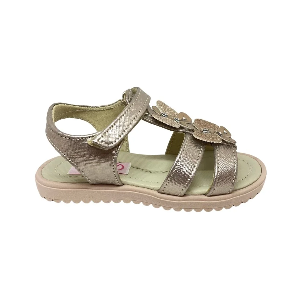 Φωτογραφία προϊόντος: Aby Shoes Παιδικό δερμάτινο πέδιλο ABY 856 μπρονζέ