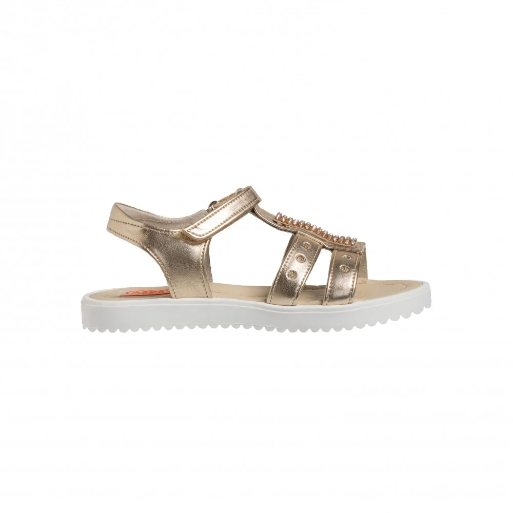 Φωτογραφία προϊόντος: Aby Shoes Παιδικό δερμάτινο πέδιλο Aby634 χρυσό