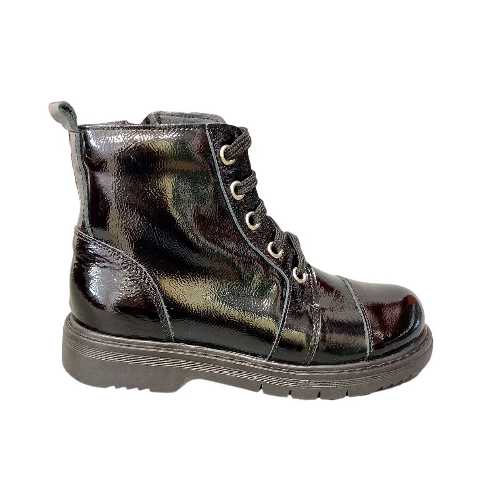 Φωτογραφία προϊόντος: Aby Shoes Παιδικό λουστρίνι μαύρο μποτάκι Aby 190