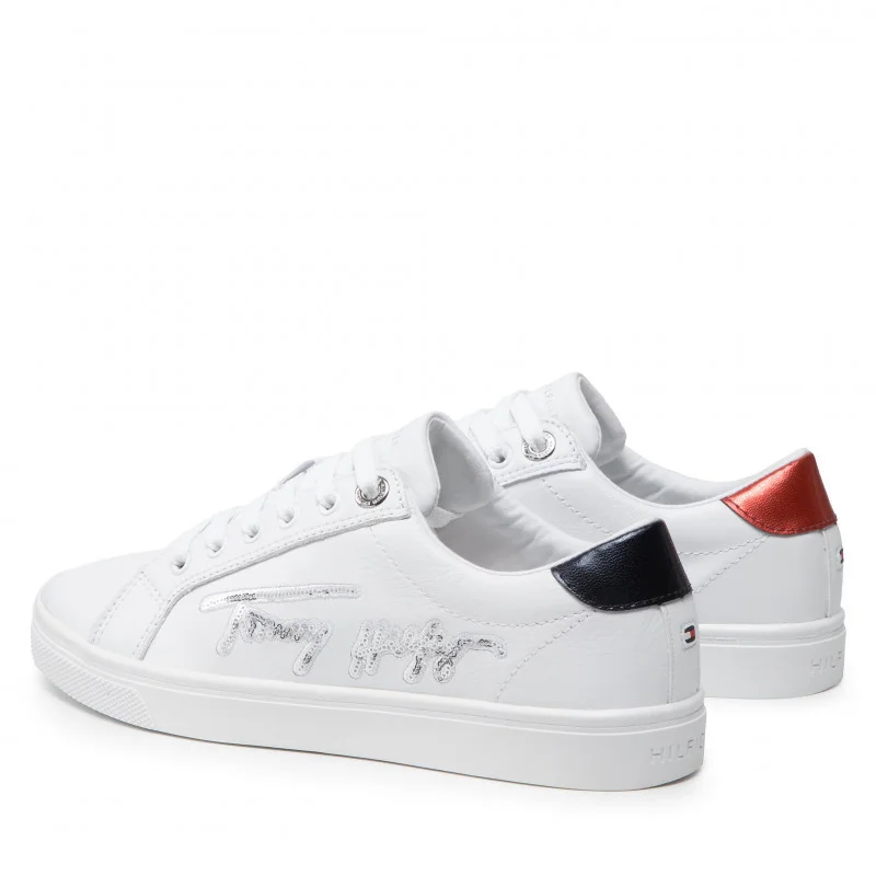 Φωτογραφία προϊόντος: Γυναικεία Sneakers Tommy Hilfiger Th Signature Essemtial Cupsole FW0FW06132 - 39, ΛΕΥΚΟ