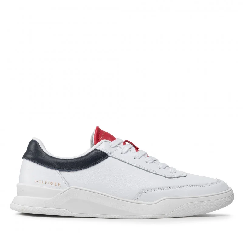 Φωτογραφία προϊόντος: Ανδρικά Sneakers Tommy Hilfiger Th Elevated Cupsole Leather FM0FM04078 - 43, ΛΕΥΚΟ