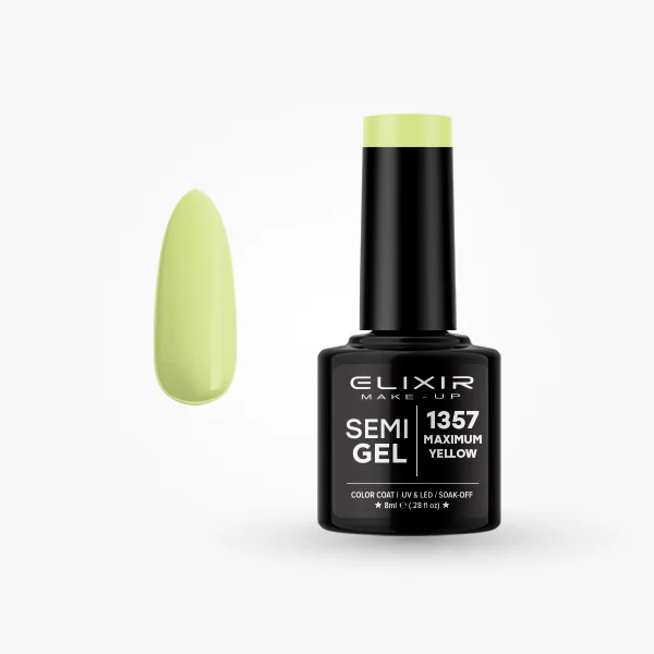 Φωτογραφία προϊόντος: Elixir Makeup Elixir Make-Up Semigel Nail Polish (Maximum yellow) #1357 8ml