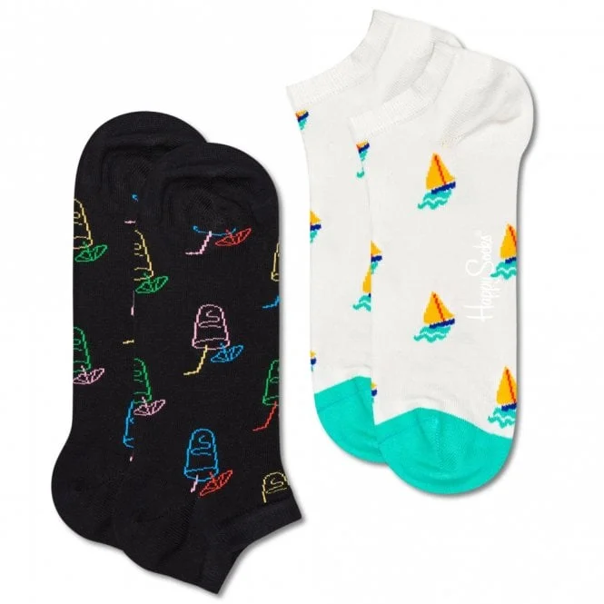 Φωτογραφία προϊόντος: Σετ 2 Unisex Κάλτσες Happy Socks 2-Pack Lemonade Low Sock LND02 - 41-46, ΠΟΛΥΧΡΩΜΟ