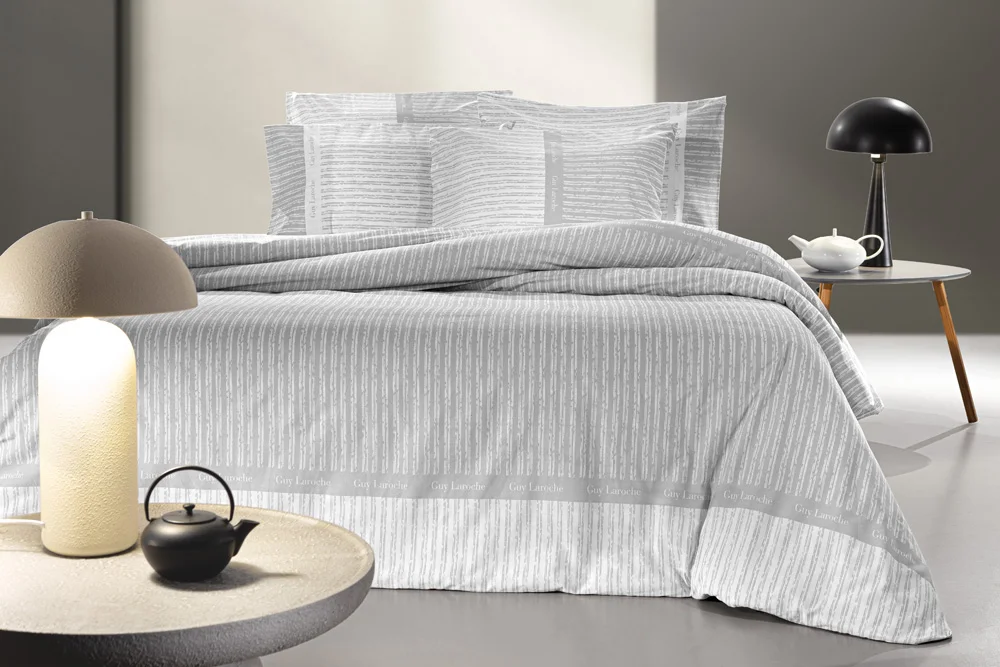 Φωτογραφία προϊόντος: ΣΕΤ ΣΕΝΤΟΝΙΑ ΜΟΝΑ TUDOR GREY 180X265 GUY LAROCHE