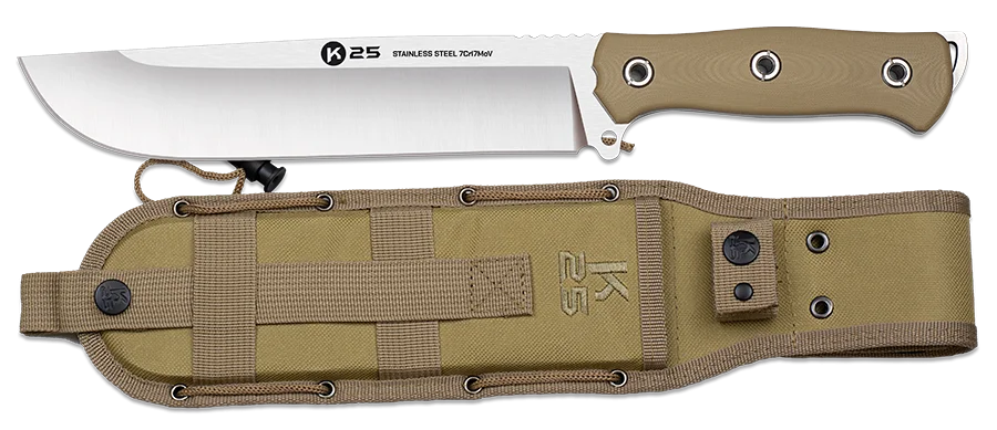 Φωτογραφία προϊόντος: Μαχαίρι K25 G10/CNC machete. Coyote. Blade 22,00cm, 32670