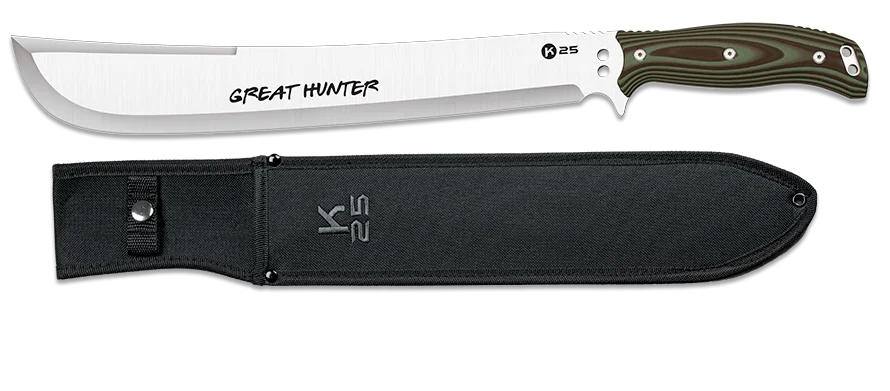 Φωτογραφία προϊόντος: ΜΑΧΑΙΡΙ K25 Great Hunter G10 machete.Green-black, 37,00cm, 32685
