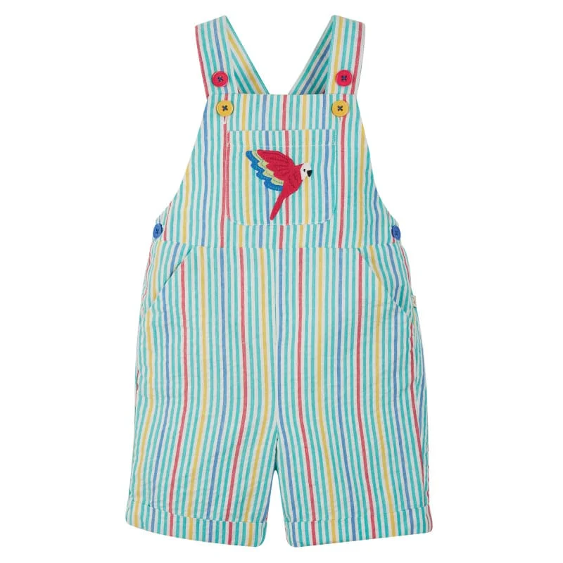 Φωτογραφία προϊόντος: Σαλοπέτα "Multi stripes parrot" Frugi οργανικό βαμβάκι