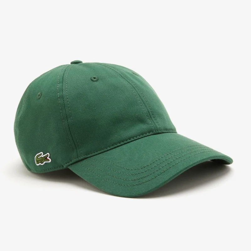 Φωτογραφία προϊόντος: Καπέλο Lacoste Jockey Unisex Twill Green οργανικό βαμβάκι
