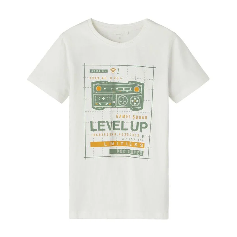 Φωτογραφία προϊόντος: T-shirt Name It για αγόρια λευκό Level Up