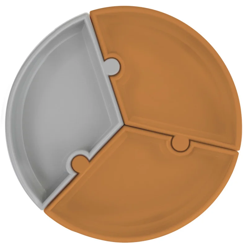 Φωτογραφία προϊόντος: Πιάτο MinikOiOi Puzzle Woody Brown/Grey