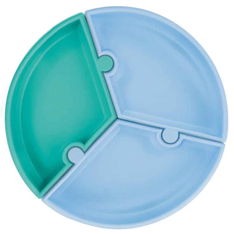 Φωτογραφία προϊόντος: Πιάτο MinikOiOi Puzzle Mineral Blue/Aqua Green