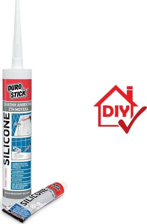 Φωτογραφία προϊόντος: Durostick Silicone Σφραγιστική Σιλικόνη Αντιμουχλική Ξύλου Διάφανη 280ml