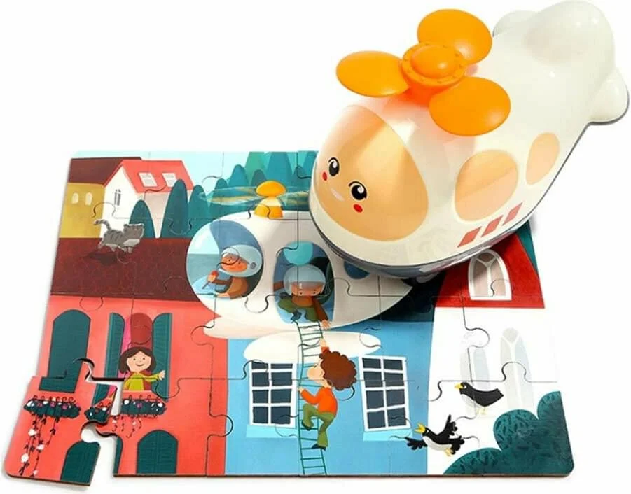 Φωτογραφία προϊόντος: Ξύλινο Παιδικό Puzzle Ελικόπτερο 24pcs για 3+ Ετών Top Bright