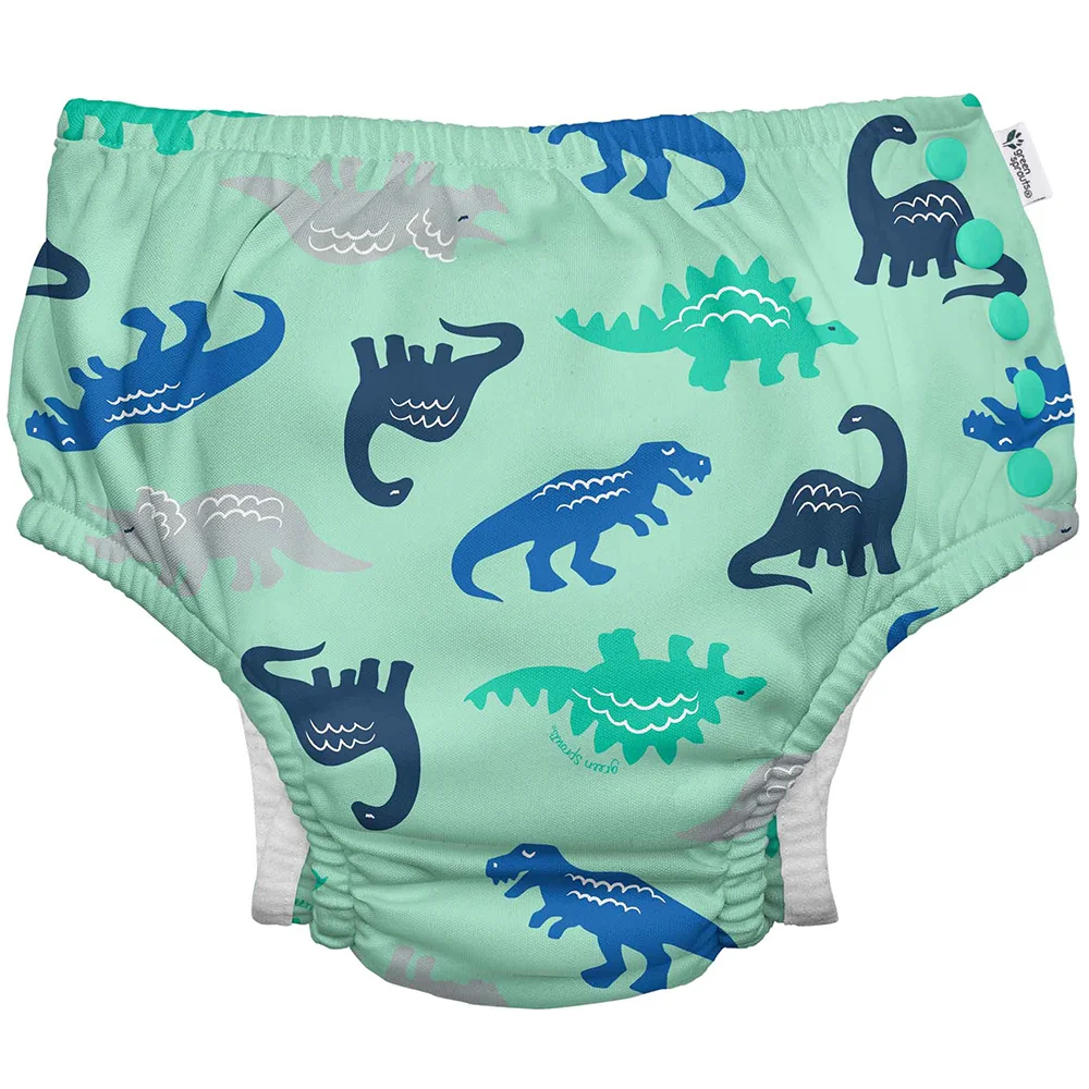Φωτογραφία προϊόντος: Green Sprouts Μαγιό πάνα Greeen Sprouts Eco snap Seafoam Simple Dino